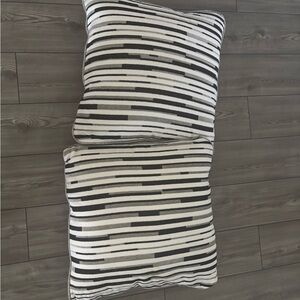 Striped Black and White Throw Pillows